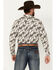 Image #4 - RANK 45® Men's Geo Print Long Sleeve Button-Down Western Shirt, Black, hi-res