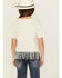 Image #4 - Shyanne Girls' Running Horse Fringe Short Sleeve Tee, Ivory, hi-res