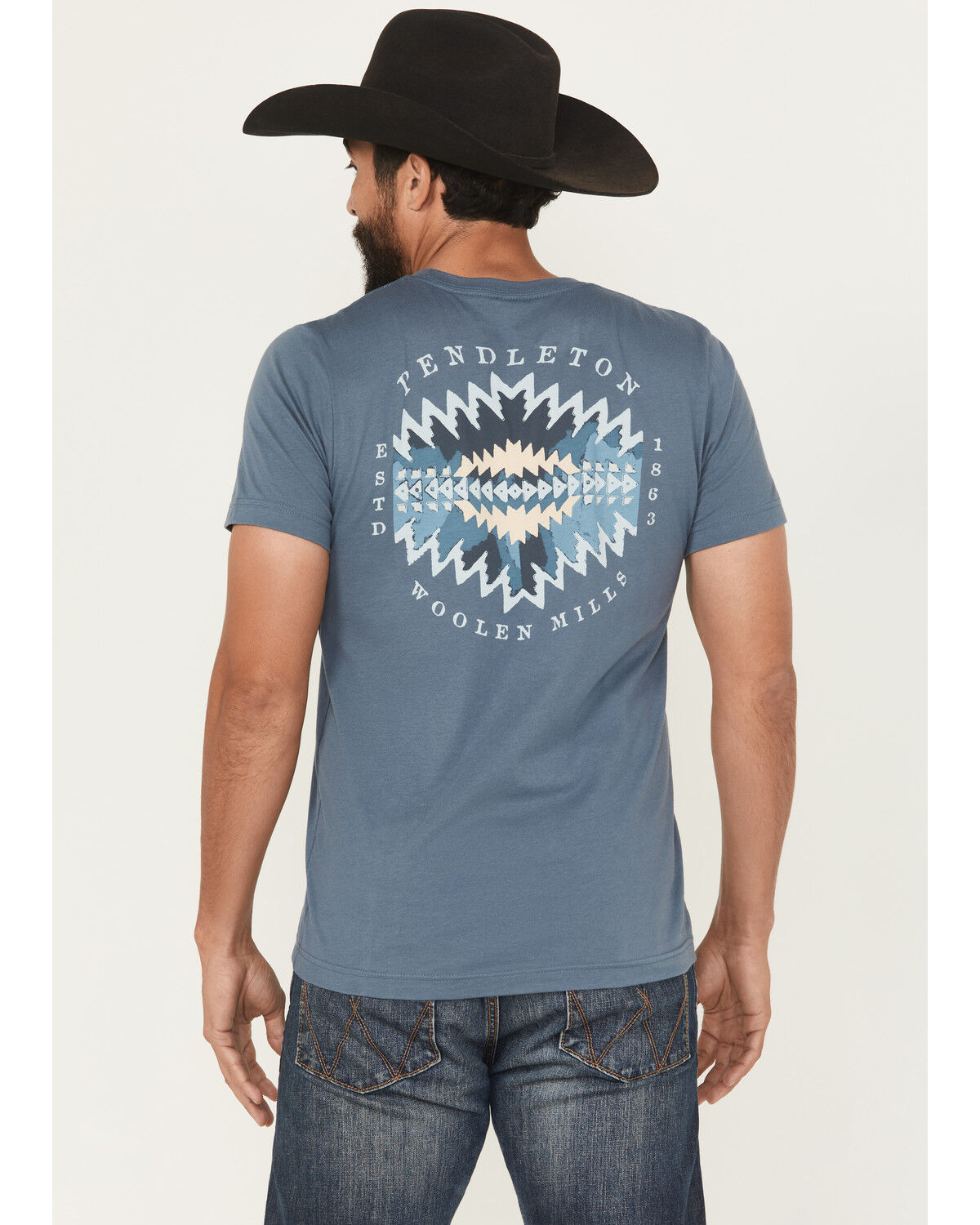 Image #1 - Pendleton Men's Geo Logo Short Sleeve Graphic T-Shirt, Slate, hi-res
