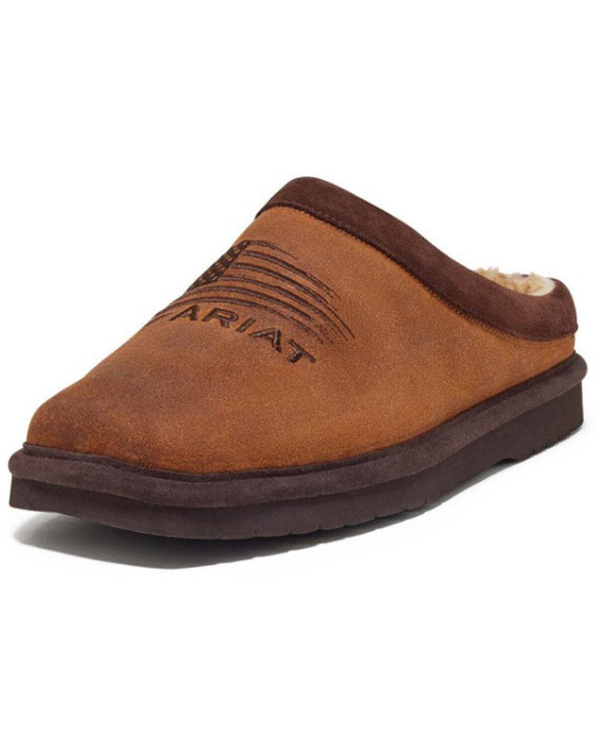 Image #1 - Ariat Men's Patriot Slipper - Broad Square Toe, Brown, hi-res