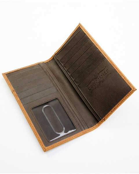 Image #2 - Cody James Men's Rodeo Leather Checkbook Wallet, Brown, hi-res