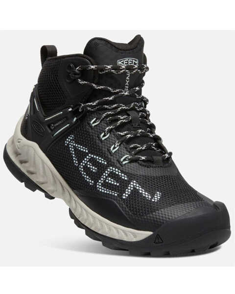 Keen Women's NXIS EVO Waterproof Hiking Shoes, Black/blue, hi-res