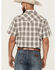 Image #4 - Gibson Trading Co Men's Starlink Plaid Print Short Sleeve Snap Western Shirt, Grey, hi-res