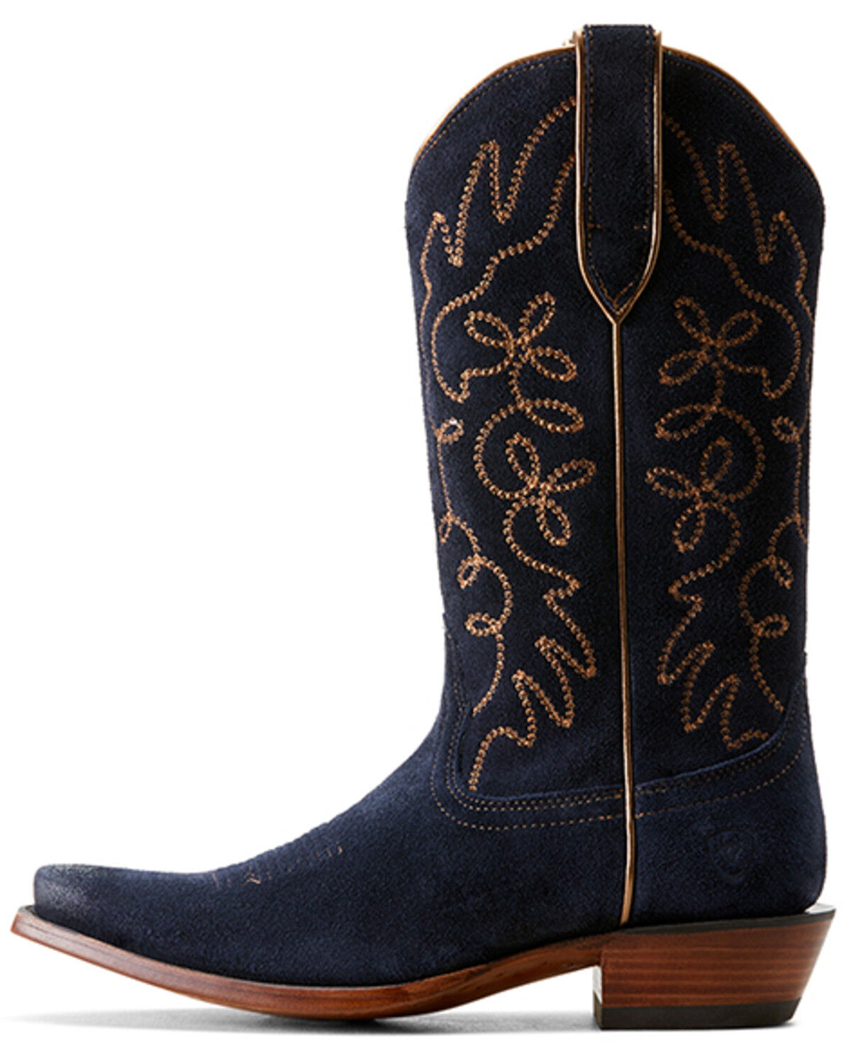 Image #2 - Ariat Women's Jukebox Suede Western Boots - Snip Toe, Blue, hi-res