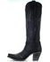 Image #3 - Corral Women's Black Embroidery Zipper Western Boots - Snip Toe, , hi-res