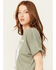 Image #2 - Girl Dangerous Women's Ride Free Relaxed Short Sleeve Graphic Tee, Medium Green, hi-res
