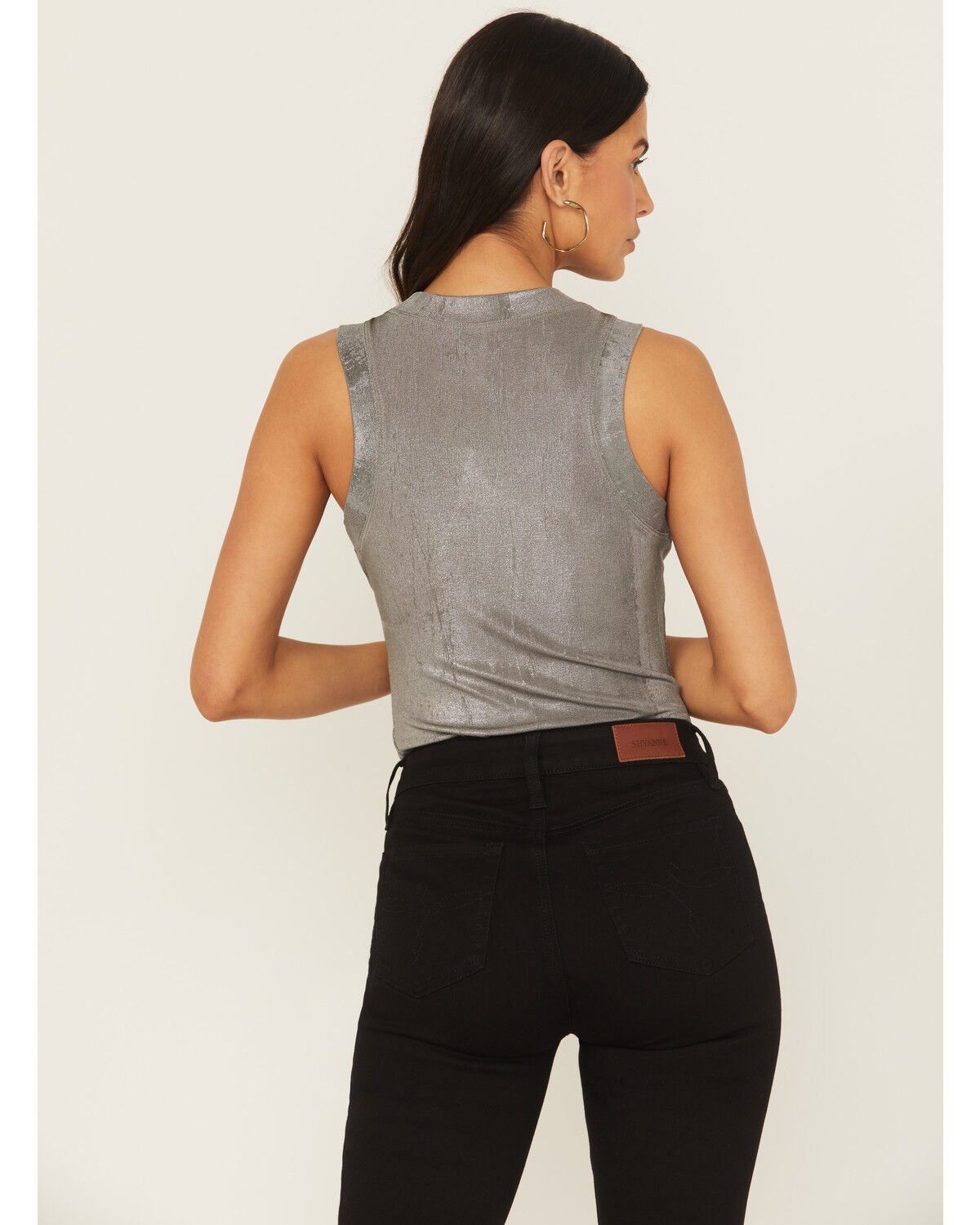 Image #4 - Revel Women's Silver Shimmer Tank, Silver, hi-res