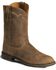 Justin Men's Stampede Roper Cowboy Boots - Round Toe, Bay Apache, hi-res
