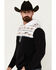 Image #2 - Hooey Men's Ridge Southwestern Color Block Hooded Sweatshirt , Black/white, hi-res