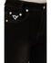 Image #2 - Cowgirl Hardware Girls' Side Fringe Bell Bottom Stretch Denim Jeans, Black, hi-res