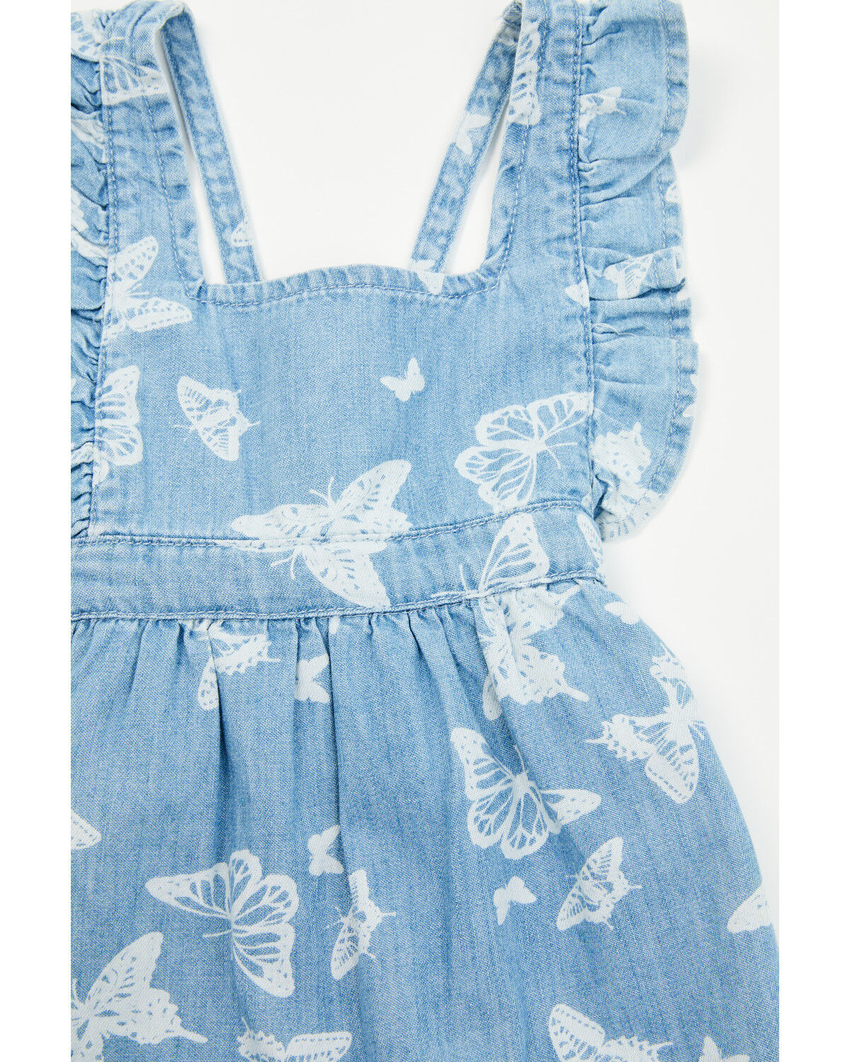 Image #2 - Wrangler Toddler Girls' Butterfly Print Denim Dress, Blue, hi-res
