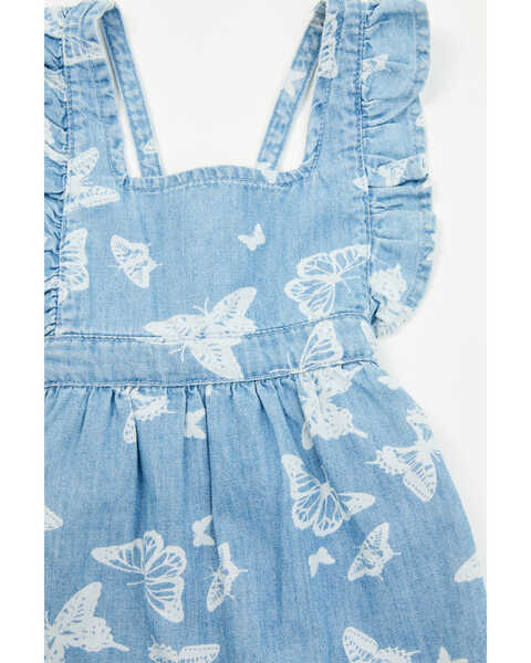 Image #2 - Wrangler Toddler Girls' Butterfly Print Denim Dress , Blue, hi-res