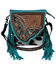 Image #1 - Myra Bag Women's Braynette Prairie Concealed Carry Crossbody Bag, Turquoise, hi-res