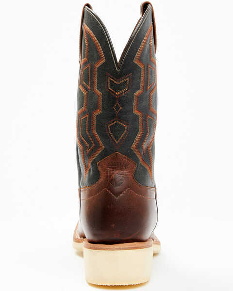 Image #5 - RANK 45® Men's Bullet Saddle Western Performance Boots - Broad Square Toe, Black/brown, hi-res