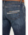 Image #4 - Cinch Men's Ian Dark Wash Slim Bootcut Performance Stretch Denim Jeans, Indigo, hi-res