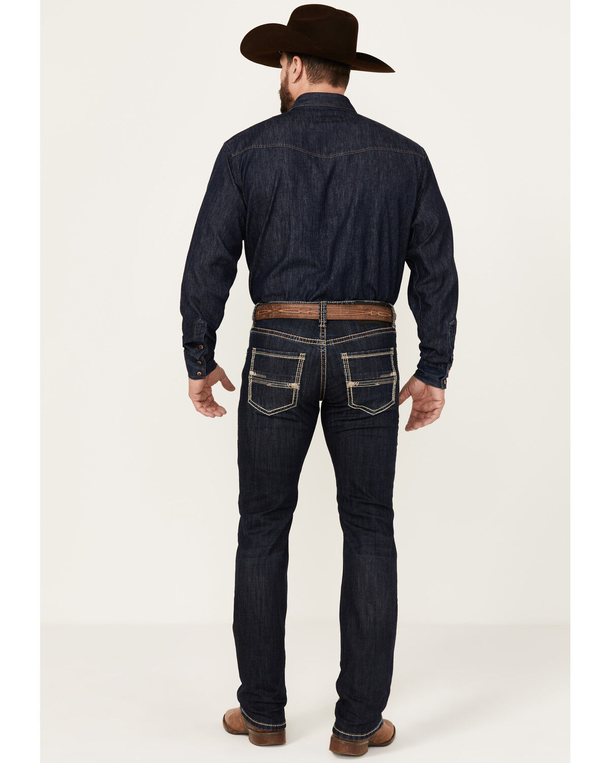 Image #1 - Rock & Roll Denim Men's Dark Wash Rifle Reflex Skinny Stretch Denim Jeans, Dark Wash, hi-res