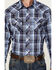Image #3 - Wrangler Retro Men's Plaid Print Long Sleeve Snap Western Shirt, Blue, hi-res