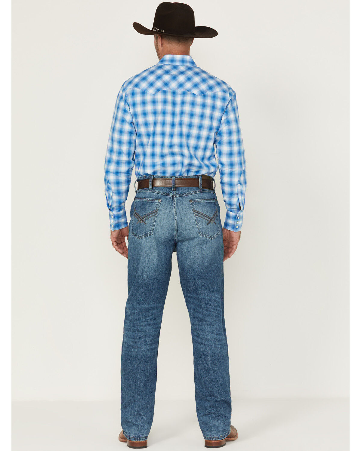 Image #3 - Wrangler Men's 20X Barnaby Medium Wash Relaxed Straight Stretch Denim Jeans, Medium Wash, hi-res