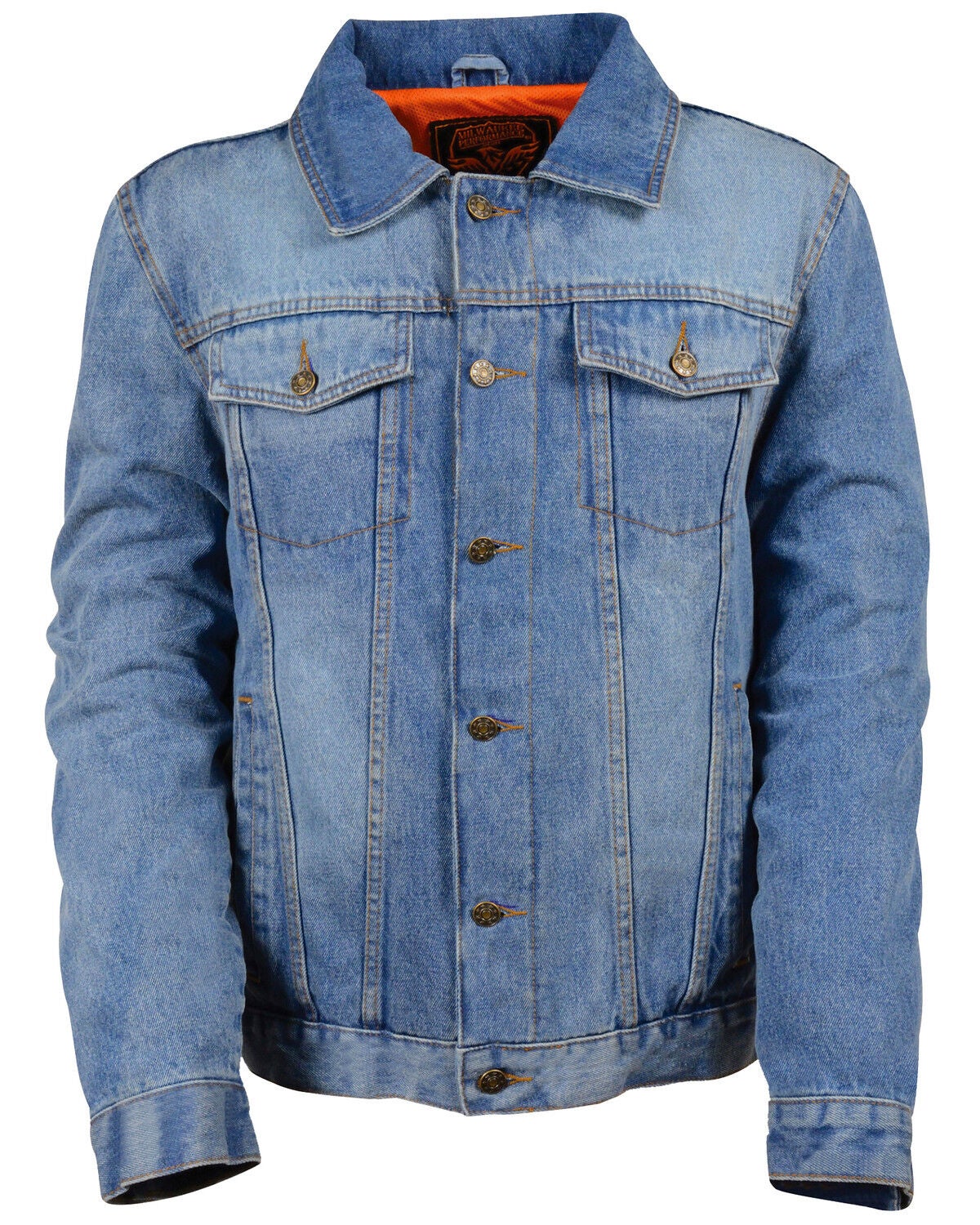 Milwaukee Performance Men's Traditional Denim Jacket, Blue, hi-res