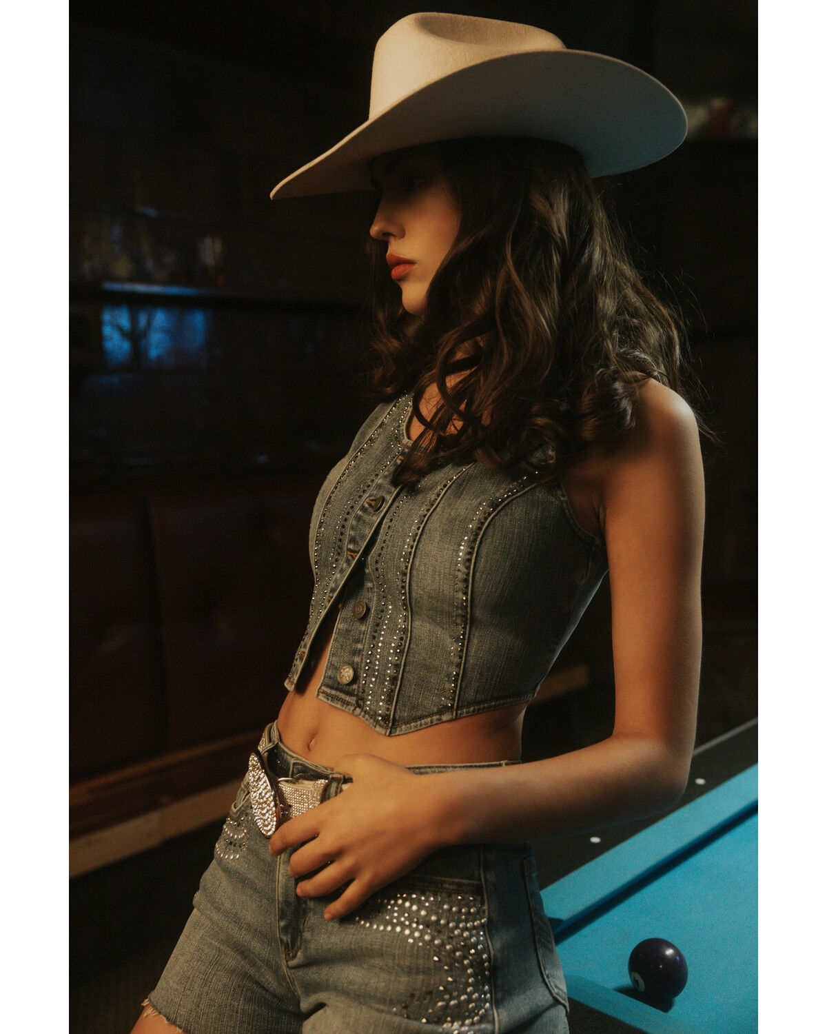 Image #1 - Idyllwind Women's Medium Wash Embellished Stretch Denim Vest, Medium Wash, hi-res