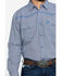Image #4 - Cowboy Hardware Men's Dobby Print Long Sleeve Western Shirt, Navy, hi-res