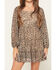 Image #3 - Sugar California Leopard Print Long Sleeve Dress, Leopard, hi-res