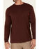 Image #3 - Hawx Men's Dark Red Original Pocket Long Sleeve Work T-Shirt, Dark Red, hi-res