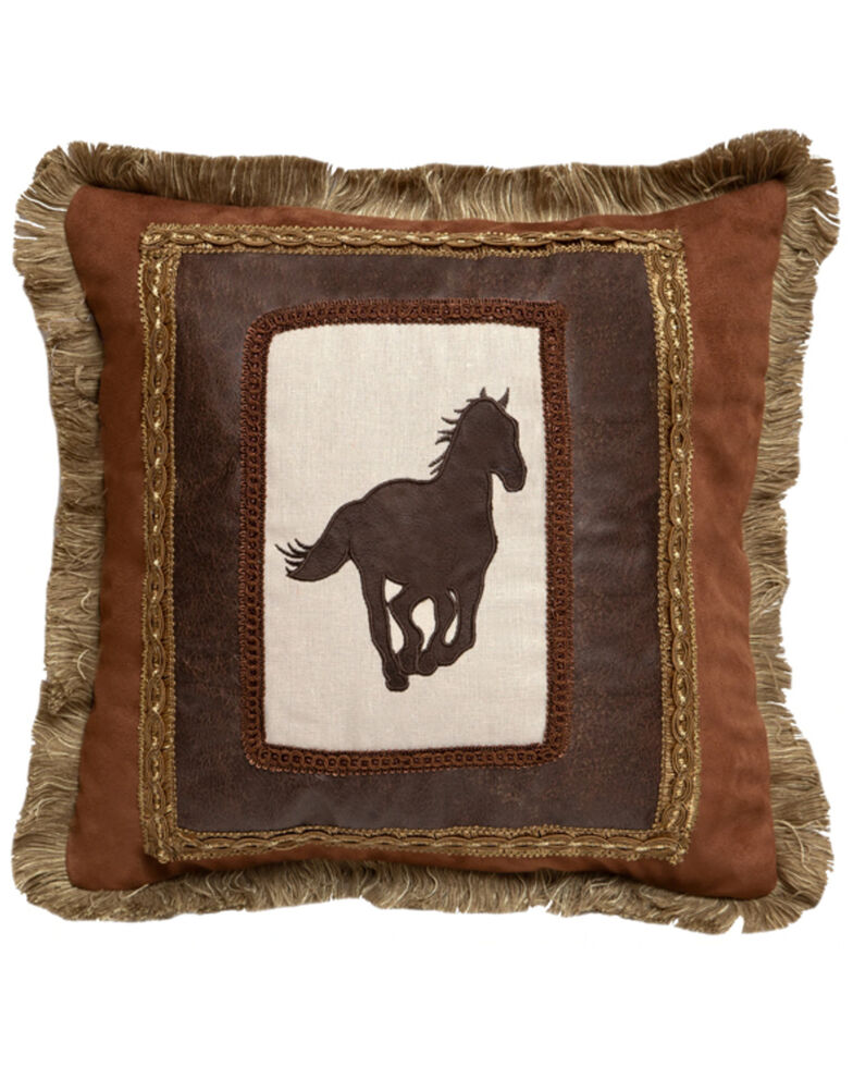 Carstens Home Decorative Framed Horse Pillow, Brown, hi-res