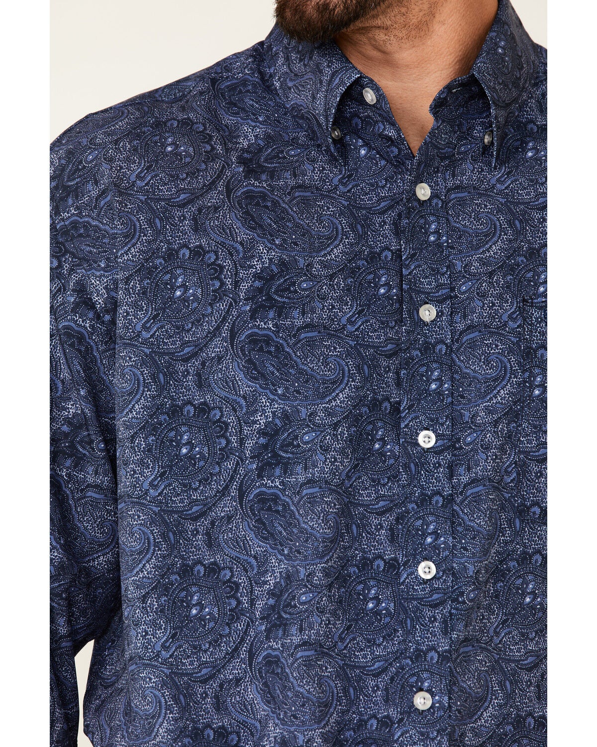 Navy Performance Paisley Print 