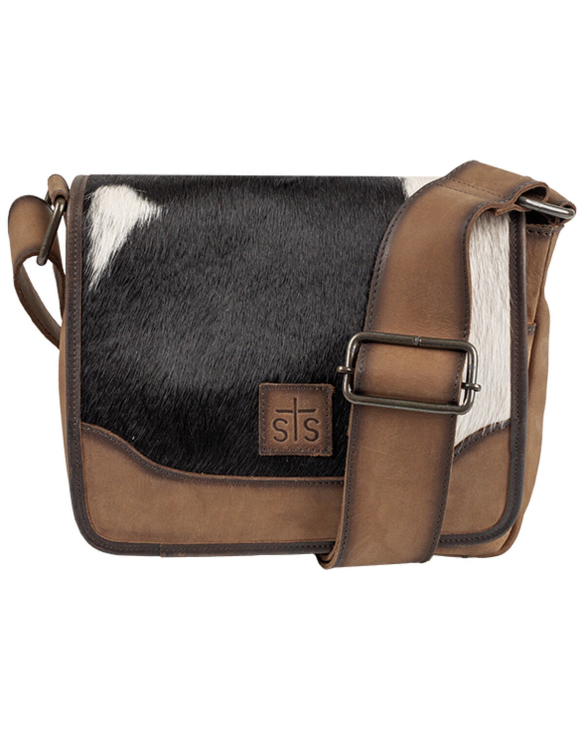 STS Ranchwear By Carroll Women's Della Cowhide Crossbody Purse, Brown, hi-res