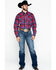 Image #6 - Rock 47 by Wrangler Men's Classic Large Plaid Print Long Sleeve Snap Western Shirt, , hi-res
