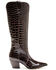 Image #2 - Matisse Women's Stella Patent Leather Western Boots - Round Toe, Chocolate, hi-res