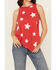 Image #3 - Wrangler Retro Women's Star Bandana Hem Tank, Red, hi-res