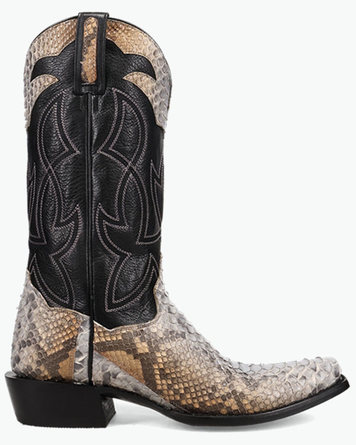Image #2 - Dan Post Men's Exotic Python Western Boots - Snip Toe, Grey, hi-res