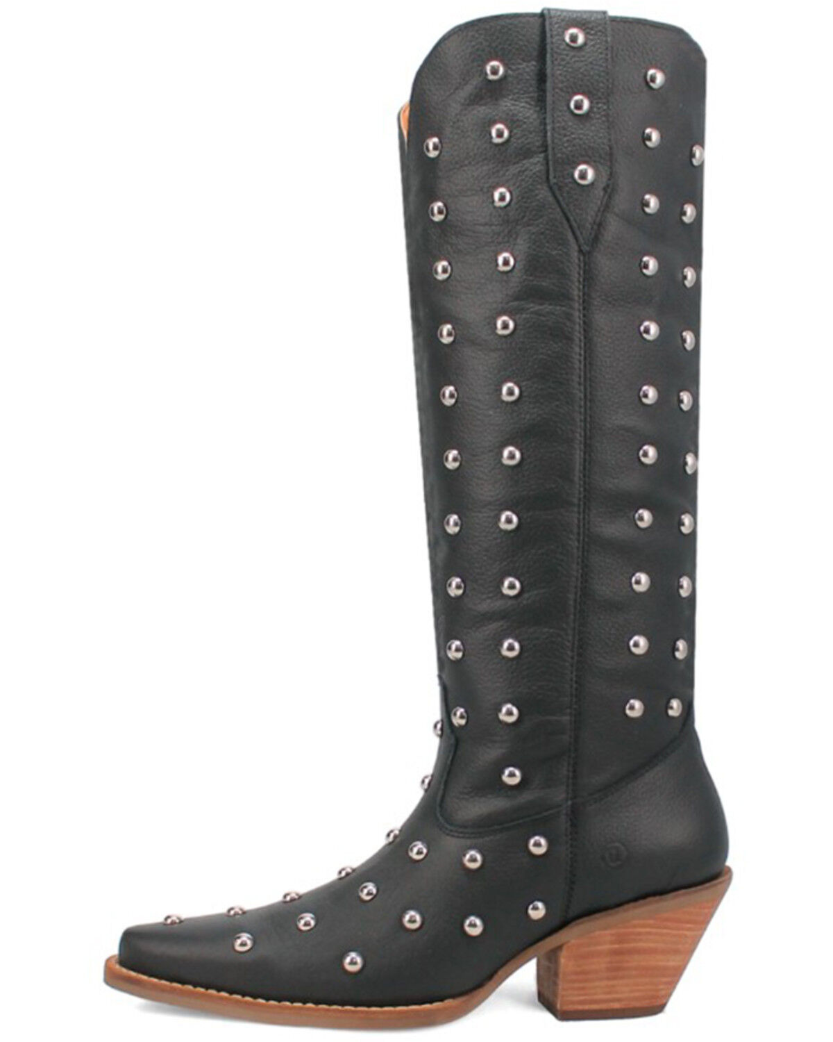 Image #3 - Dingo Women's Broadway Bunny Studded Tall Western Boots - Snip Toe, Black, hi-res