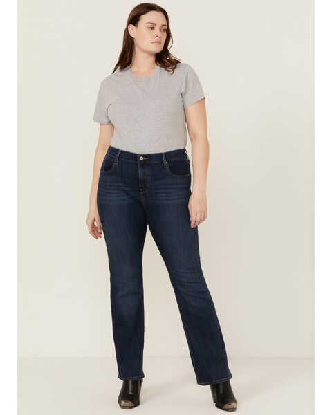 Levi's Women's High Rise 725 Dark Horse Bootcut Jeans - Plus , Blue, hi-res