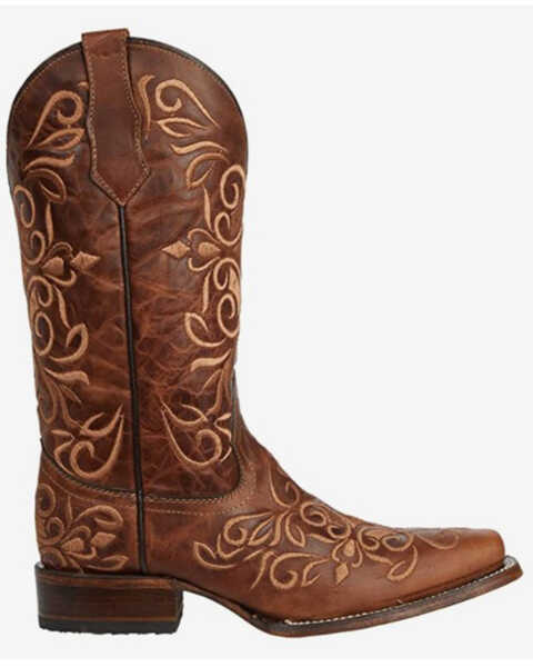 Image #2 - Corral Women's Embroidered Western Boots - Square Toe, Honey, hi-res