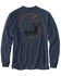 Carhartt Men's Loose Fit Heavyweight Hunt Graphic Long Sleeve T-Shirt, Blue, hi-res