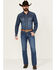 Image #1 - Rock 47 by Wrangler Men's Breaunvieh Light Wash Slim Bootcut Stretch Denim Jeans, Light Wash, hi-res