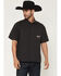 Image #2 - Miller Men's Boot Barn Exclusive Miller High Life Short Sleeve Button-Down Shirt, Black, hi-res