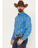 Image #2 - Ariat Men's Logan Classic Fit Western Shirt, Dark Blue, hi-res