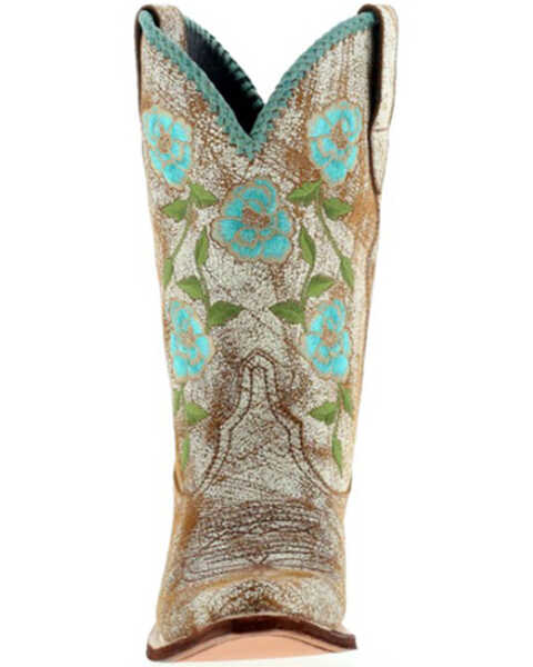 Image #4 - Liberty Black Women's Nina Rose Embroidered Western Boot - Round Toe, White, hi-res