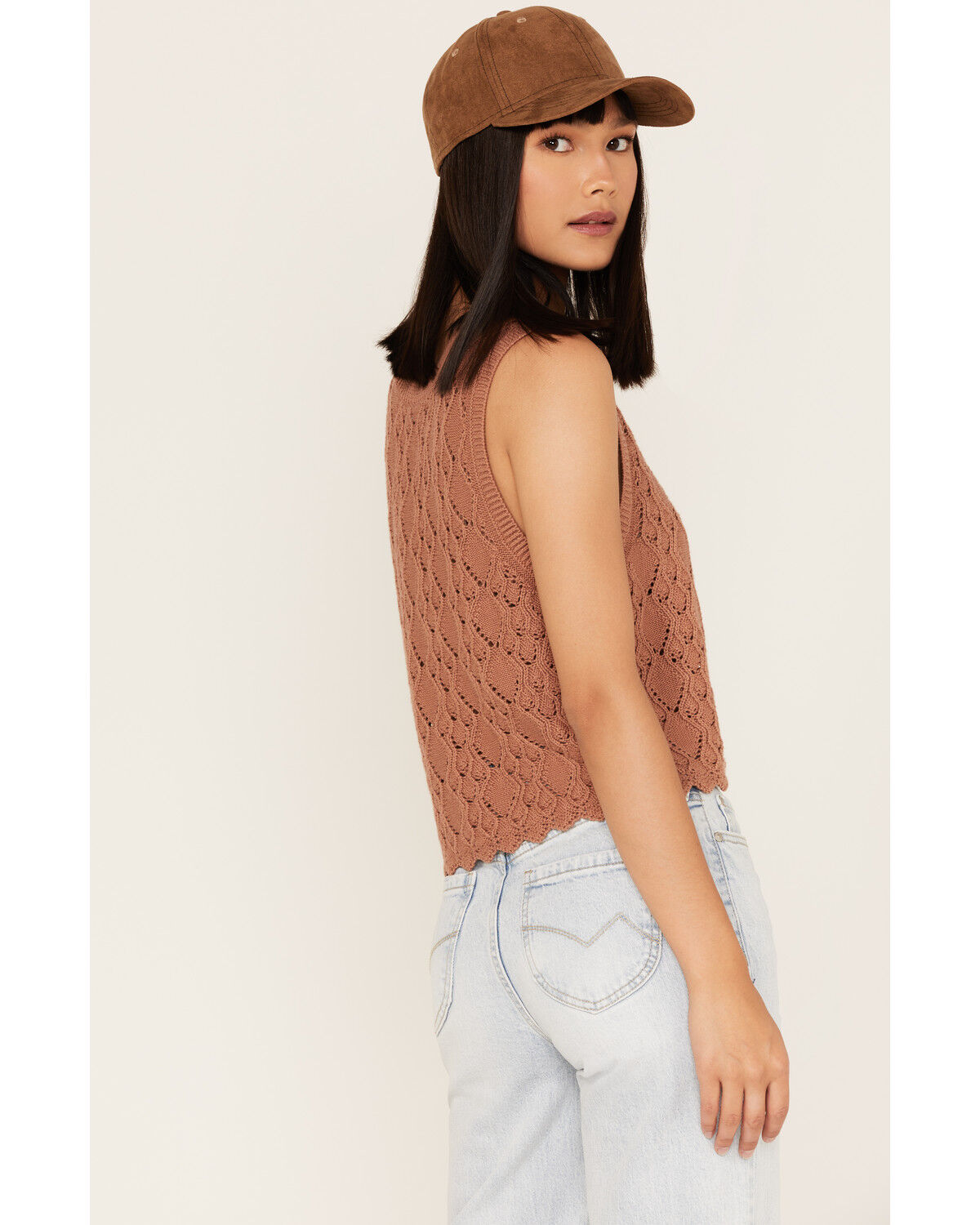Image #4 - Cleo + Wolf Women's Cropped Knit Sweater Vest, , hi-res