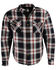 Image #6 - Milwaukee Performance Men's Aramid Reinforced Plaid Flannel Biker Shirt - Big & Tall, Black/red, hi-res