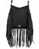 Image #2 - American West Women's Fringe Saddle Crossbody, Black, hi-res