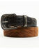 Image #1 - Cody James Men's Vince Two Tone Embroidered Caiman Western Belt, Black, hi-res