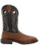Durango Men's Workhorse Pull On Western Work Boots - Steel Toe , Brown, hi-res