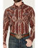 Image #3 - RANK 45&reg; Men's Fireball Southwestern Long Sleeve Snap Stretch Performance Western Shirt, Red, hi-res