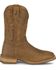 Image #1 - Justin Men's Rustle Performance Western Boots - Broad Square Toe, Chestnut, hi-res