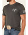 Buck Wear Men's Brown Respect Rights Back Graphic Short Sleeve T-Shirt , Brown, hi-res